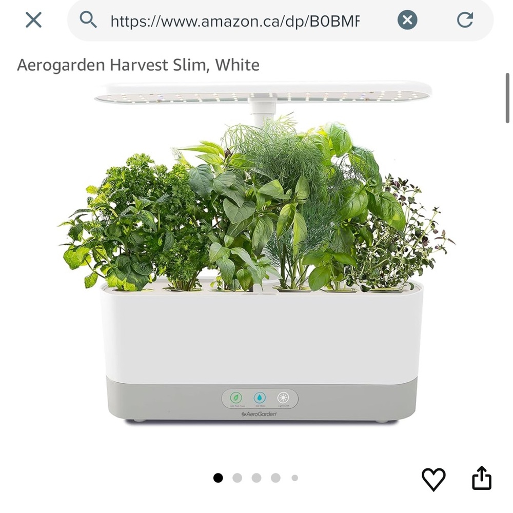 White AeroGarden Indoor Herb Garden